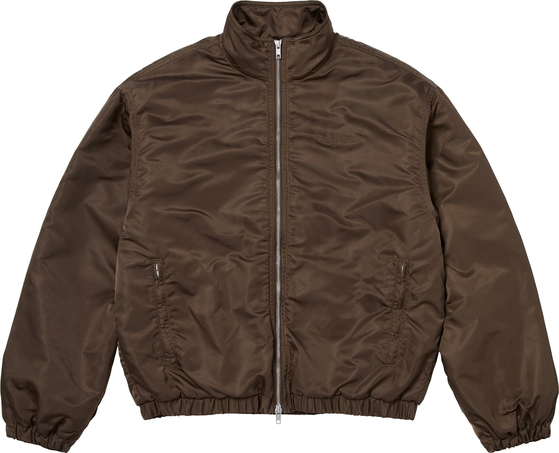 Stand Collar Lined Nylon Jacket view 5